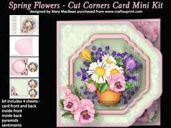 Spring Flowers - Cut Corners Card Mini Kit