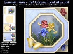 Summer Irises - Cut Corners Card Mini Kit