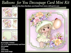 Balloons for You Decoupage Card Mini Kit