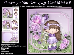 Flowers for You Decoupage Card Mini Kit