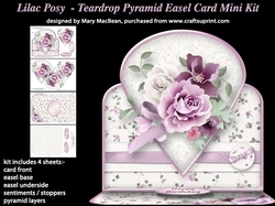 Lilac Posy - Teardrop Pyramid Easel Card Mini Kit