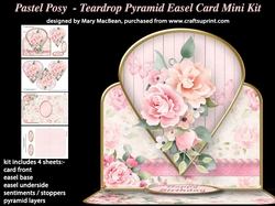Pastel Posy - Teardrop Pyramid Easel Card Mini Kit
