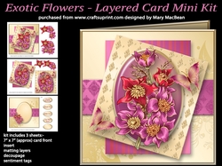 Exotic Flowers - Layered Card Mini Kit