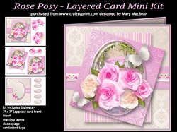 Rose Posy - Layered Card Mini Kit