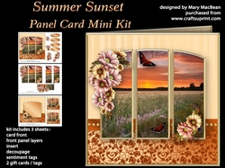 Summer Sunset - Panel Card Mini Kit