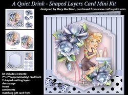A Quiet Drink - Shaped Layers Card Mini Kit