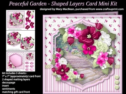 Peaceful Garden - Shaped Layers Card Mini Kit