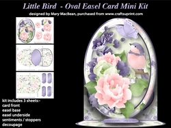 Little Bird - Oval Easel Card Mini Kit