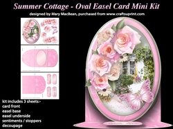 Summer Cottage - Oval Easel Card Mini Kit