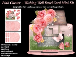 Pink Cluster - Wishing Well Easel Card Mini Kit
