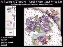 A Bucket of Flowers - Shell Front Card Mini Kit