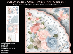 Pastel Posy - Shell Front Card Mini Kit