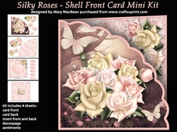 Silky Roses - Shell Front Card Mini Kit