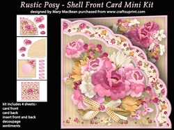 Rustic Posy - Shell Front Card Mini Kit