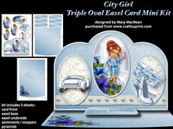 City Girl - Triple Oval Easel Card Mini Kit