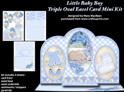 Little Baby Boy - Triple Oval Easel Card Mini Kit