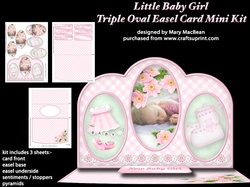 Little Baby Girl - Triple Oval Easel Card Mini Kit