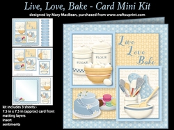 Live, Love, Bake - Card Mini Kit