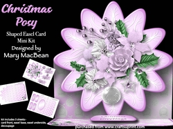 Christmas Posy - Shaped Easel Card Mini Kit