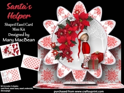 Santas Helper - Shaped Easel Card Mini Kit