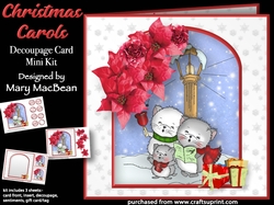 Christmas Carols - Decoupage Card Mini Kit