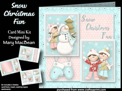 Snow, Christmas, Fun - Card Mini Kit