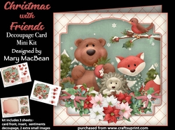 Christmas with Friends - Decoupage Card Mini Kit