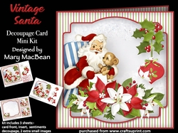 Vintage Santa - Decoupage Card Mini Kit