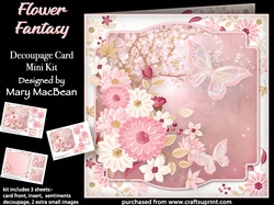 Flower Fantasy - Decoupage Card Mini Kit