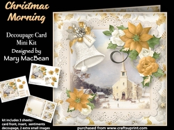 Christmas Morning - Decoupage Card Mini Kit