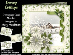 Snowy Cottage - Decoupage Card Mini Kit