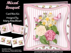 Mixed Bouquet - Curved Frame Card Mini Kit
