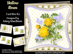 Yellow Roses - Curved Frame Card Mini Kit