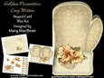 Gold Poinsettias - Cosy Mitten Shaped Card Mini Kit