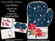 Navy and White Christmas - Cosy Mitten Shaped Card Mini Kit