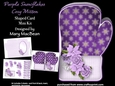 Purple Snowflakes - Cosy Mitten Shaped Card Mini Kit