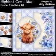 Highland Cow Blue - Border Card Mini Kit