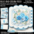Blue and Cream Posy - Stacked Layers Easel Card Mini Kit