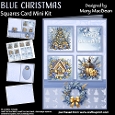 Blue Christmas - Squares Card Mini Kit