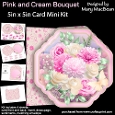 Pink and Cream Bouquet 5x5 Card Mini Kit