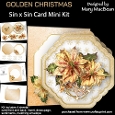 Golden Christmas 5x5 Card Mini Kit