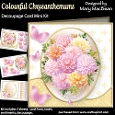 Colourful Chrysanthemums - Decoupage Card Mini Kit