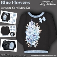 Blue Flowers - Jumper Card Mini Kit