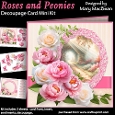 Roses and Peonies - Decoupage Card Mini Kit