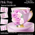 Pink Posy - Teacup Card Mini Kit