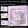 Lavender Roses Teacup - Decoupage Card Mini Kit
