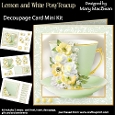 Lemon and White Posy Teacup - Decoupage Card Mini Kit