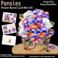 Pansies - Flower Barrel Card Mini Kit