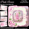 Pink Roses - Pendant Card Mini Kit