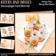 Asters and Daisies - Decoupage Card Mini Kit